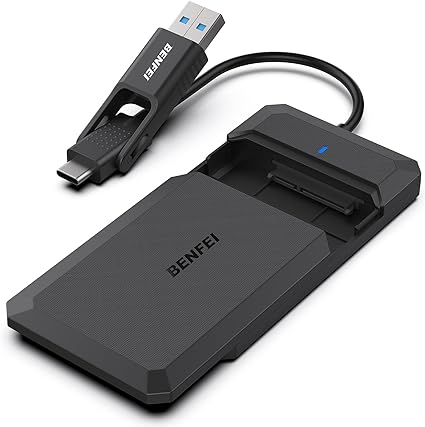 BENFEI 2.5 インチ SATA to USB ツールフリー外付けハードドライブエンクロージャ、USB Type-C/Type-A to SATA 互換、2.5 インチ SSD 用 (SSD に最適化、UATA III をサポート)…