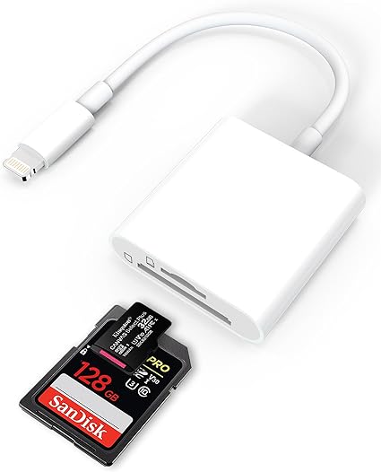 【最新MFi認証品】iPhone SDカードリーダー 2in1 Lightning SDカードカメラリーダー MicroSD/SDカード iPhone 転送 写真/ビデオ/Word/Excle/PDF/PPT hone/iPad/IOS対応