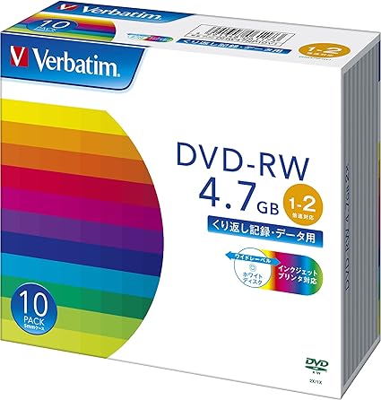 Verbatim o[xC^ f[^p DVD-RW ԂL^ 4.7GB 10 zCgv^u 1-2{ DHW47NP10V1