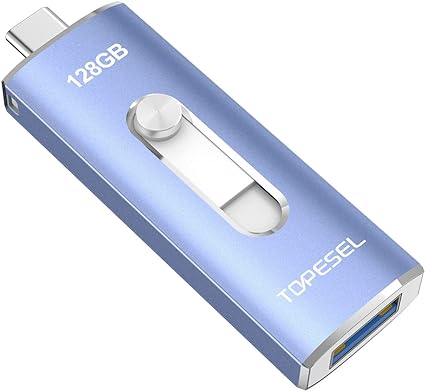 TOPESEL USB128GB 3.0 Type-C 2in1 OTG fAiTypeC+USB3.0j tbVhCu XCh USB CtbV X}z/Windows eʕs(Cgu[)