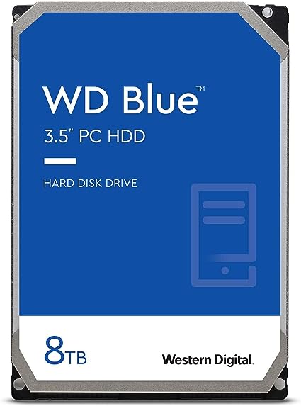 Western Digital ウエスタンデジタル WD Blue 内蔵 HDD ハードディスク 8TB CMR 3.5インチ SATA 5640rpm キャッシュ128MB PC メーカー保証2年 WD80EAZZ-EC 【国内正規取扱代理店】