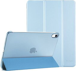 ProCase iPad 10世代 ケース 2022 10.9インチ A2696 A2757 A2777 軽量 耐衝撃 三つ折り スタンド スマートカバー（スカイブルー）