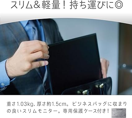 未使用開封済み PHILIPS モニターモバイルディスプレイ 16B1P3300/11 (15.6インチ/IPS/FHD/micro - HDMI2.0 x 1, USB Type-Cx1 /チルト(角度調整)/ポータブル/ブルーライトカット/フリッカーフリー/HDR ready/省資源化パッケージ)