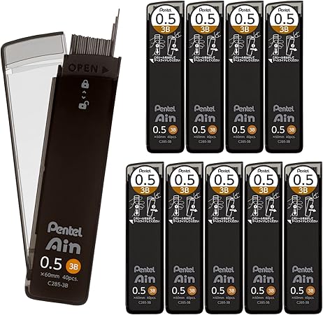 ぺんてる シャープ芯 ぺんてるアイン 0.5mm 3B 10個 C285-3B