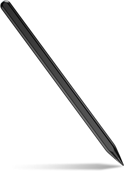 【2023最新型 ワイヤレス磁気充電】USGMOBI タッチペン iPad ワイヤレス充電 バッテリー残量表示 パームリジェクション 傾き検知 高精度・高感度 ペンシル 12.9インチiPad Pro（第3/4d mini 6対応 ブラック