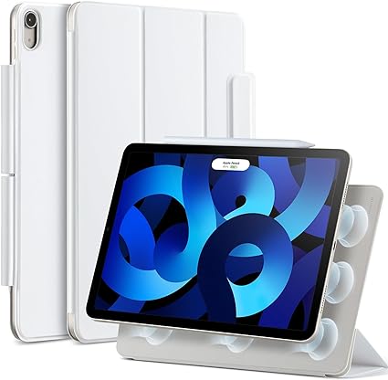 ESR iPad Air 第5世代 ケース(2022) マグネット吸着式 iPad Air 第4世代 ケース(2020) iPad Pro 11 ケース(2018) Pencil 2対応 三つ折スタンド オートund Series ホワイト