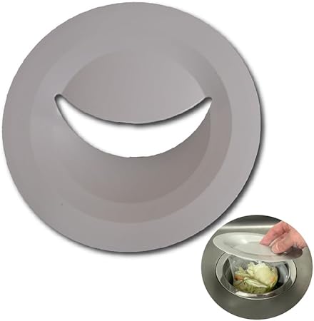 ノーブランド品キッチン排水口ゴミ受けネット取り付けプレートネット5枚つきシンク流しふたカゴ生ごみ日本製かんたん置くだけグッドデザイン賞LKM0002グレー, 排水口径14.5cmに対応