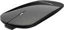 FENIFOX Bluetooth マウス- 充電式 無線 超薄型 マウス 静音 携帯 ブルートゥース Mouse 小型ミニ ポータブル Mice Laptop Computer PC Mac 用 - 黒い ブラック