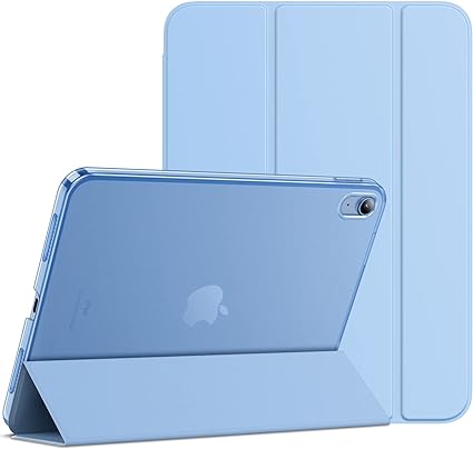 JEDirect iPad 10 ケース（10.9インチ、2022モデル、第10世代用）スリムスタンドハードバック ウェイクアップ/オートスリープ機能付き タブレットカバー (ブルー)