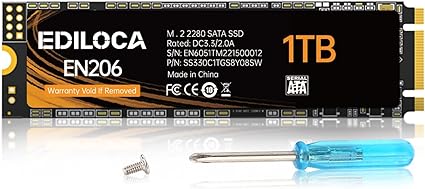 EDILOCA EN206 SSD 1TB M.2 2280 3D TLC NANDtbV SATA III 6Gbps G[@\ d ϏՌ ^SSD 3Nۏ (1TB)