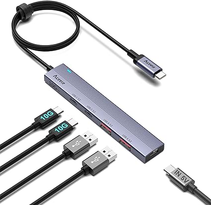 Aceele USB Cnu10Gbps 4|[ggUSB 3.2 Gen 2 nu100cm P[ut 2xUSB-A |[g 2xUSB-C |[g Type-cd|[gtUSB C to USy p ݑΖ Q[ɍœK
