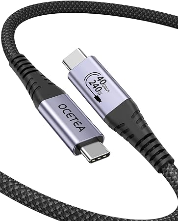 Ocetea USB4 P[u thunderbolt 4 P[u USB-IFF 240W }[d USB C to USB C P[u 40Gbps T_[{g 4P[u Ή ThundType C@Ήi2Mj