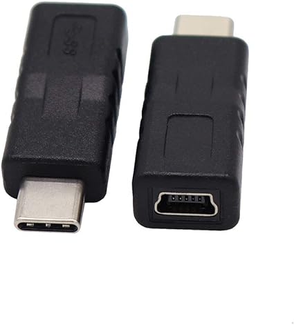 ViViSun【JCT請求書発行可能】 USB C to mini変換アダプタ USB3.1 Type-Cオス to miniメス アダプタ 変換コネクタ 金メッキ