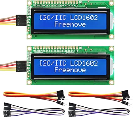 Freenove I2C LCD 1602モジュール（2パック）、新しいタイプIIC TWIシリアル16x2ディスプレイ、Arduino Raspberry Pi Pico ESP32 ESP8266と互換性があります