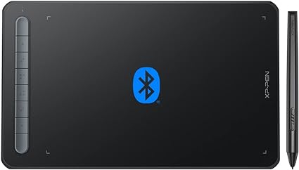 XPPen ペンタブ Bluetooth ワイヤレス接続 8x5インチ X3ペン 傾き検知 ペンタブレット 板タブ スマホ対応 イラスト テレワーク お絵描ソフト付 iPhoneのibisPaint Andro対応 Deco MW ブラック