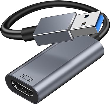 USB HDMI 変換アダプタ 5Gbps高速伝送 USB 3.0 (オス) -> HDMI (メス)変換 ケーブル 1080P対応 音声出力 ディスプレ…