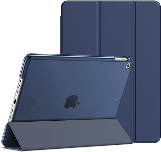 JEDirect iPad 9/8/7 ケース (10.2インチ 2021/2020/2019モデル 第9/8/7世代用) ケース 三つ折りスタンド 耐衝撃カバー オートウェイクアップ/スリープ機能 (ディープネイビー)