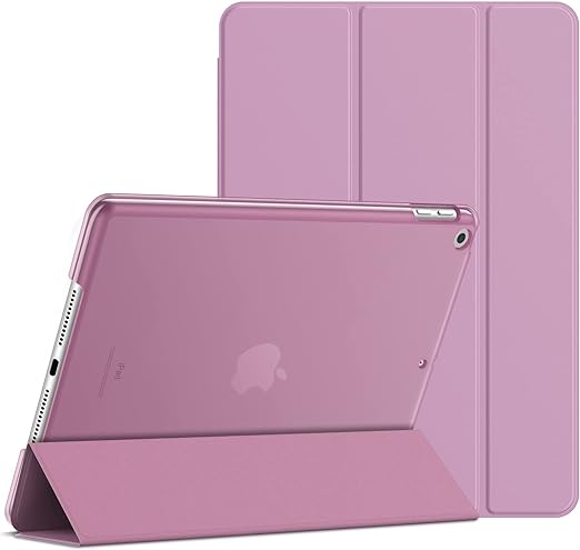 JEDirect iPad 9/8/7 ケース (10.2インチ 2021/2020/2019モデル 第9/8/7世代用) ケース 三つ折りスタンド 耐衝撃カバー オートウェイクアップ/スリープ機能 (ピンク)