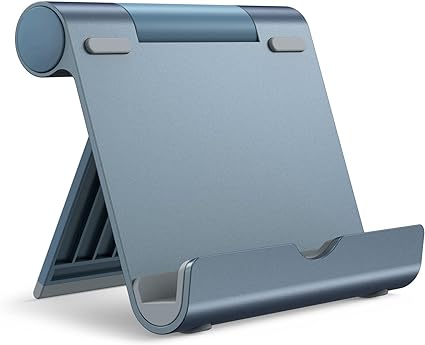 JEDirect タブレット スマホ スタンド 角度調整可能 ポータブル アルミ製 iPad 10.2/9.7、iPad Pro 12.9/11、iPad Air 5/4/3/2、 iPad Mini 6/5/2.9インチに対応 (グレー)