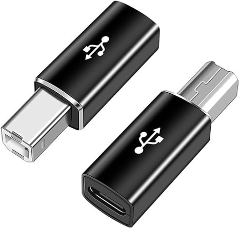 Type-CからType-B MIDI変換USB C USB B変換アダプタUSB 2.0標準転送レート480 Mbps MIDI変換アダプタ変換プラグ変換アダプタCtoB CtoMIDIブラック（2件）