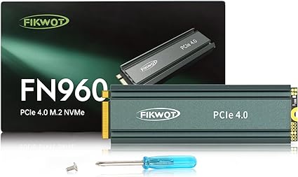 Fikwot FN960 512GB M.2 2280 PCIe Gen4 x4 NVMe 1.4 R:4800MB/s W:2650MB/s 3D TLC NANDtbV  SSD q[gVNt LbV [J[5Nۏ