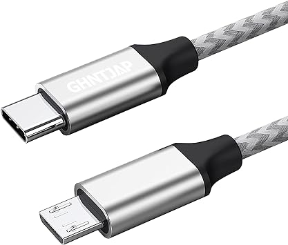 GHNTJAP Type C Micro USB ケーブル 1.5M USB C to Micro USB OTGケーブル マイクロusb タイプc USB2.0 データ転送 充電可能 Androidスマホなど対応