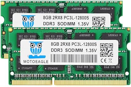 ノートPC用メモリDDR3L 1600 MHz 16GB Kit PC3L-12800 8GB×2枚組 SO-DIMM 電圧 1.35V/1.5V 204Pin CL11 Non-ECC Mac 対応
