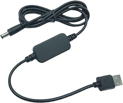 CNCTWO(コネクトツー) USB-DC(5.5/2.1) 5V→12V昇圧ケーブル 12V/1Aまで 1.1m ACアダプタ LED照明や監視カメラなどの小電力機器用に使用できます