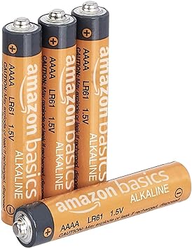 Amazon Basics 4 Pack AAAA High-Performance Alkaline Batteries, 3-Year Shelf Life