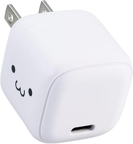 エレコム 充電器 Type-C 20W USB PD対応 USB-C 1ポート 折りたたみ式プラグ PSE認証 【 iPhone 15 / OPPO/Pixel など各種対応】 しろちゃん EC-AC7320WF