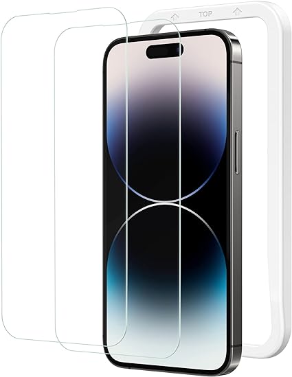 NIMASO ガラスフィルム iPhone 14 Pro Max 用 保護フィルム ガイド枠付き iPhone14Pro Max 対応 2枚セット NSP22H503