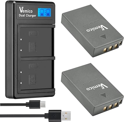 Vemico BLS-5/BLS-50 Хåƥ꡼ Ŵ21150mAhߴХåƥ꡼ Type-c USB LCDդŴ б Olympus BLS5/BLS50/OM-D E-M10 M/E-PM2/Stylus 1