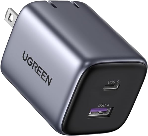 UGREEN Nexode Mini 充電器 35W タイプc充電器 USB-C+USB-A PD3.0 PPS規格対応 GaN 窒化ガリウム PSE技術基準適合 折り畳み式 usb充電器 ノートPC/タブレ Pro その他各種の機器対応
