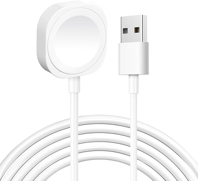 for アップルウォッチ 充電器 Watch 充電器 充電ケーブル ワイヤレス 充電機 マグネット式充電ケーブル 持ち運び便利 軽量 急速充電器 Watch Series9a 対応 USB-A ホワイト