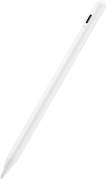 エレコム タッチペン スライラスペン 充電式 汎用 多機種対応 USB-C充電 ペアリング不要 マグネット吸着 予備ペン先1個付属 ホワイト P-TPACST04WWH