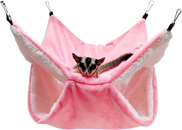 樂天商城 - ハムスターハンモック小動物用ハンモック ペットベッド 寝袋鳥用ケージに掛ける暖かい巣 モルモット ハリネズミ インコ ハムスターウサギ 遊び場 保温対策 ふわふわ