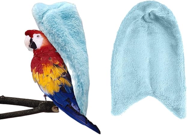 樂天商城 - 鳥の巣 寝床 隠れ家 小鳥の三角ベッド バードテント ハウス インコ やさしい鳥巣 鳥たちの寝床 ペット用品 防風 暖かい 寒さ対策 鳥のおもちゃ 鳥用品 文鳥 鸚鵡 人気 ペット用品 鳥の巣 (S, ブルー)