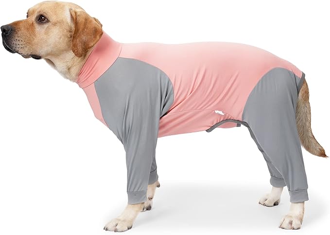樂天商城 - 中大型ファッション犬服 オールシーズン適用 パジャマ ペット服 柔らかい 薄い ドッグウェア お散歩お出かけ (ピンク, XL)