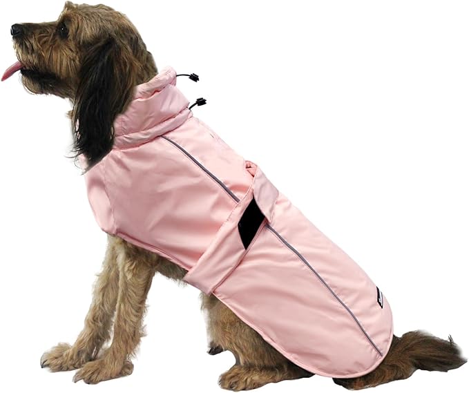 樂天商城 - 犬服 冬用 犬用コート 綿服 ドッグウェア 防水 防寒 防風 防雪 保温綿入れ 着脱簡単 小型犬 中型犬 大型犬 ジャケット式 反射材 寒冬対策 可愛い 暖かい チワワ トイプードル 柴犬 ポメラニアン 散歩 お出かけ 結婚式(XXL, ピ