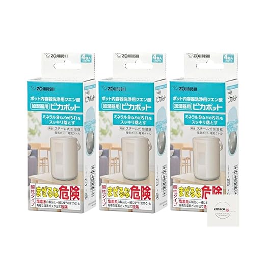 樂天商城 - マホービン ポット内容器洗浄用クエン酸 ピカポット 加湿器用 CD-KB03KX-J 白×3個 オリジナルポケットティッシュ付き