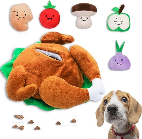 樂天商城 - 犬おもちゃ 知育玩具 七面鳥デザイン 感謝祭限定 プレゼント 隠せたおやつ探しゲーム カサカサ音付き 中小型犬用 噛む 歯磨き 破壊防止 運動不足解消