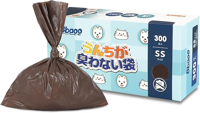 樂天商城 - うんちがにおわない袋 SSサイズ 300枚 18x29cm うんち袋 うんちが臭わない袋 お散歩マナー袋 厚さ0.02mm 犬トイレ 猫砂用 防臭袋 無香料 コンパクト におわない袋 エチケット袋 【カラー：ブラウン】