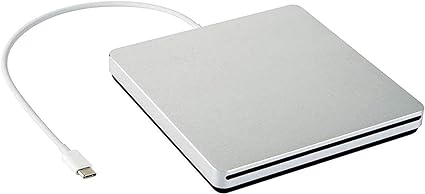 外付けCD DVDドライブプレーヤーUSB-C USB 3.0 Type-Cスリムオプティカルポータブルバーナー/ライター/リーダードライブプレーヤーラップトップMac MacBook Pro Air iMacデスクトップWindows 10/8/7 / XP / Vistaと互換性のある高速データ転送