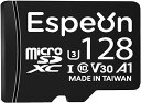 Espeon 128GB MicroSDXCJ[h UHS-I U3 A1 V30 4K Ultra HD Class10 - őǏox95MB/sASDA_v^[t - ESPMSD128