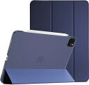 ProCase iPad Pro 11 ケース 第4/3/2/1世代に適用（2022 2021 2020 2018)、[Apple Pencilのペアリングと充電に対応] 三つ折り スタンド スマートカバー - ネイビー