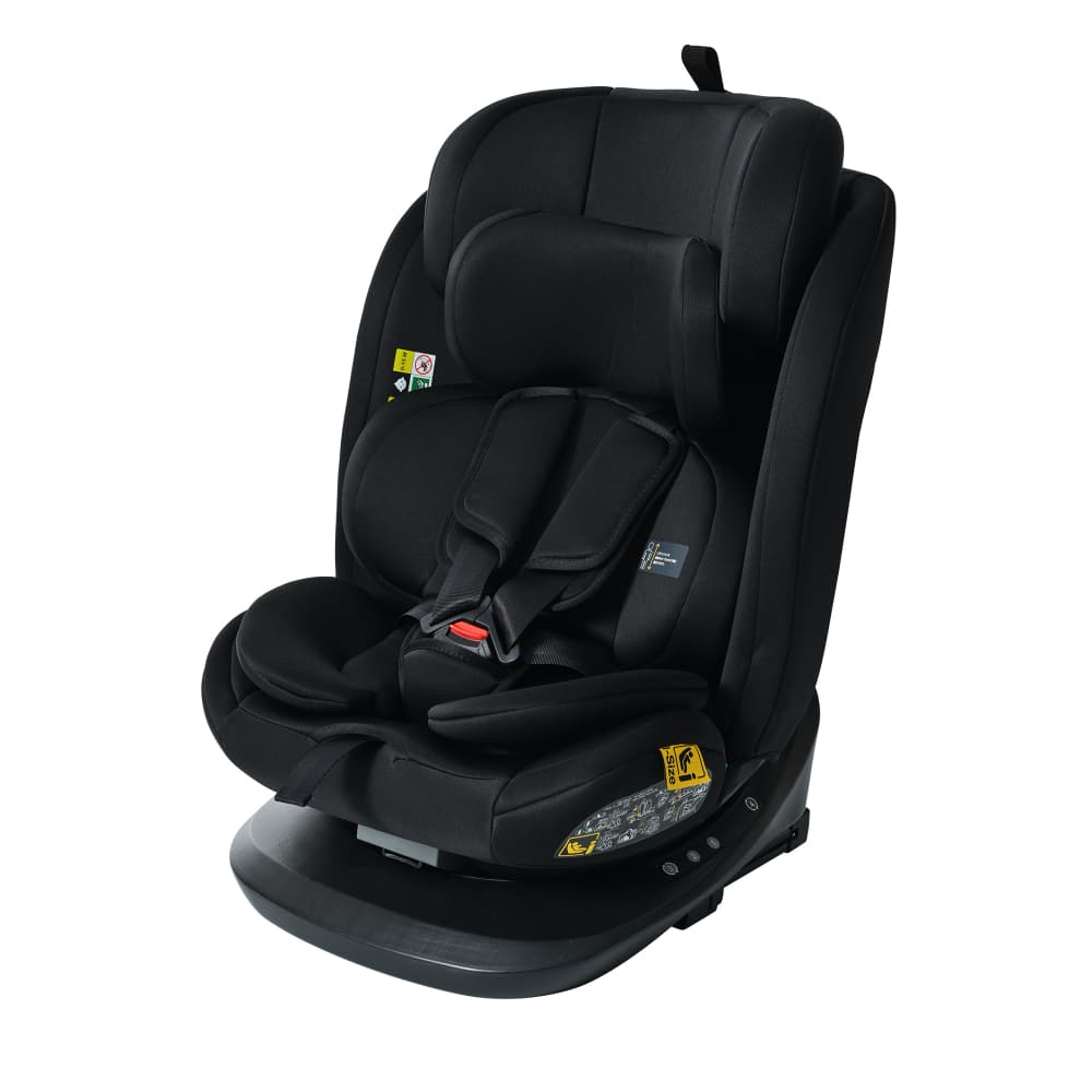 チャイルドシート 新生児 ISOFIX 0歳~12歳頃 360度回転式 40~150cm ジュニアシート 長く使える 洗える 取付簡単 キッズシート ベビーシート 出産祝い 赤ちゃん キッズ 孫 プレゼント【ブラック】