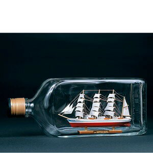 ウッディジョー木製帆船模型ボトルシップ日本丸 レーザーカット加工 ※瓶はキットに含まれていません