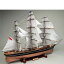 ウッディジョー木製帆船模型1/80カティサーク[帆付]レーザーカット加工