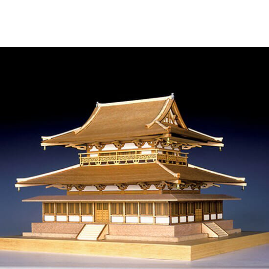 ウッディジョー木製建築模型1/150法隆寺金堂