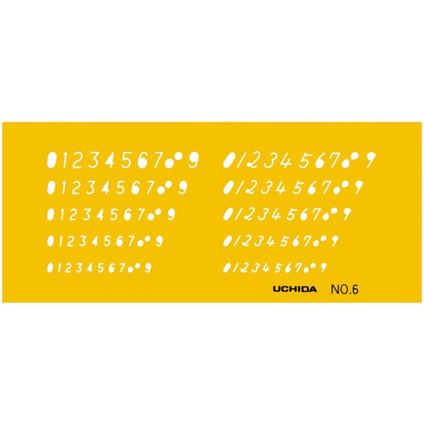 Rakuten - ウチダ(マービー) テンプレート NO6 数字 品番：1-843-1006